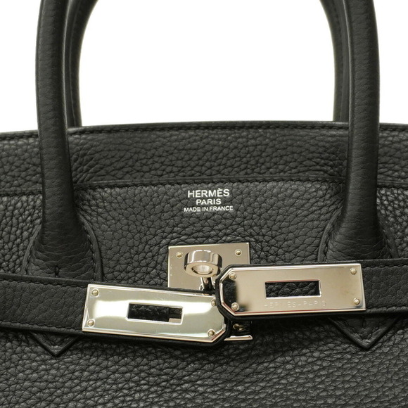Hermes Hermès Birkin 30 Handbag in Taurillon Clemence Leather, Black, with T ... - Picture 5 of 14